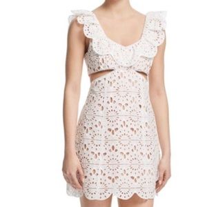Red Carter white eyelet cut out summer dress
